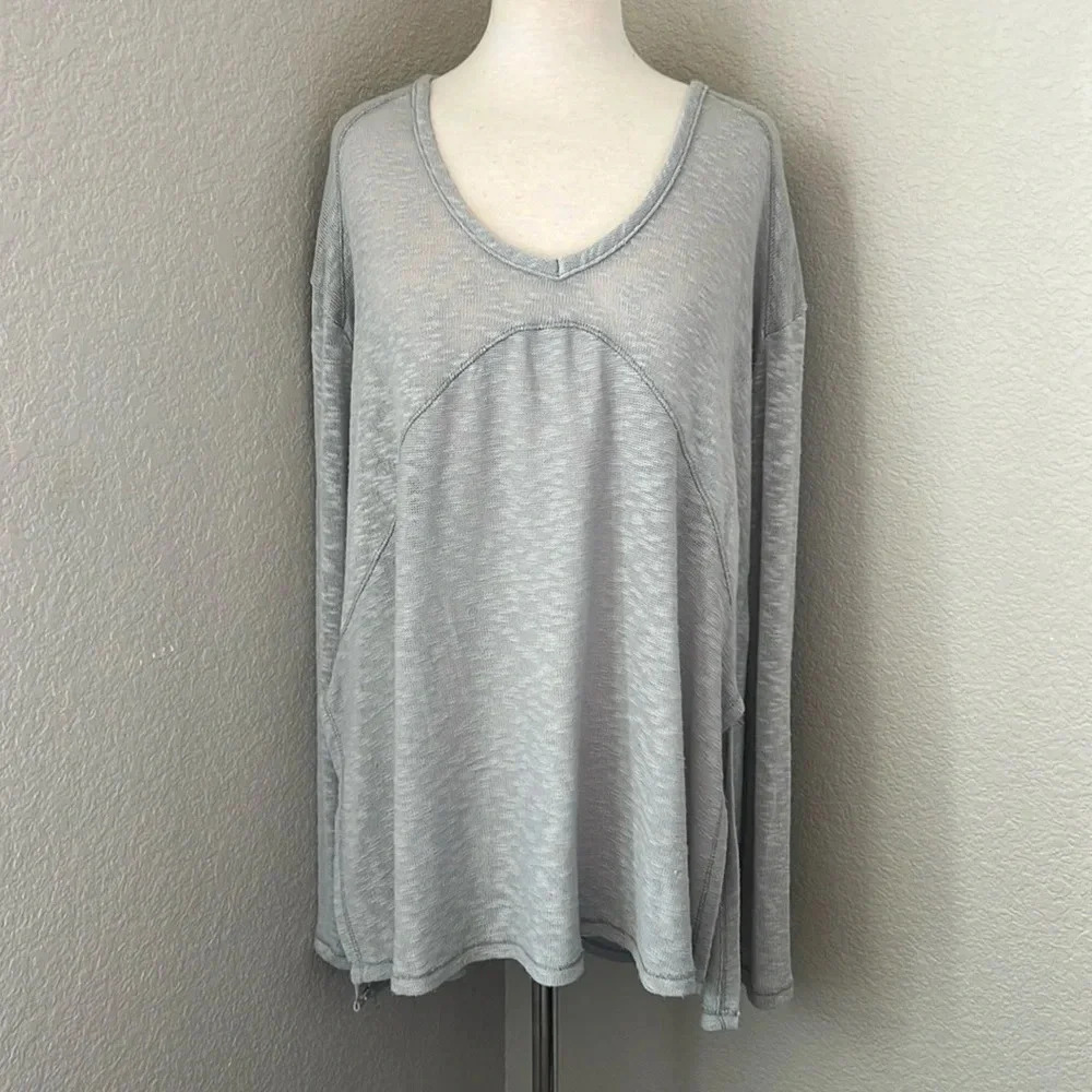 E2 gauzy grey oversized tunic